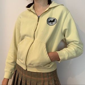 cropped zip up hoodie